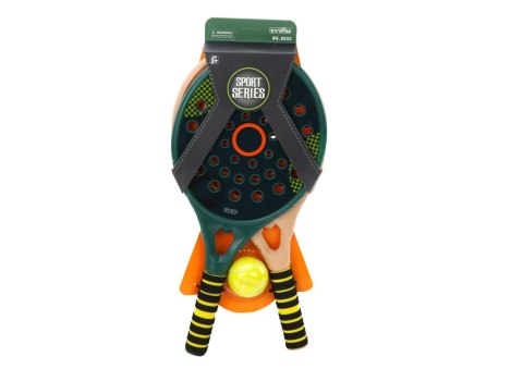 Zestaw 2 Rakietek Dla Dzieci Do Gry Padel Zielona Beżowa Piłka PU Żółta Zestaw 2 Rakietek Dla Dzieci Do Gry Padel Zielona Beżowa Piłka PU Żółta