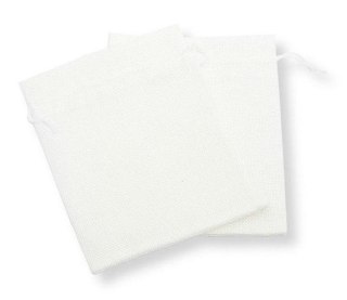 Woreczki jutowe białe 20x15cm 2szt