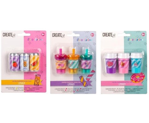 Balsam do ust Candy napoje 3szt mix CREATE IT! Balsam do ust Candy napoje 3szt mix CREATE IT!