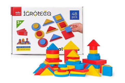 Drewniana gra logiczna 48 elementów Drewniana gra logiczna 48 elementów