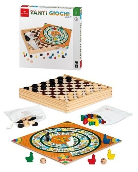 Drewniane gry rodzinne i planszowe 20 w 1 Drewniane gry rodzinne i planszowe 20 w 1