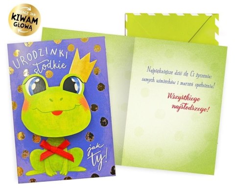 Karnet B6 Urodziny żabka