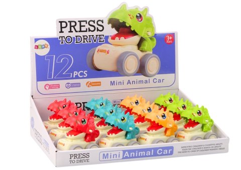Autko Dinozaur Jeżdżący Z Napędem Auto Dla Najmłodszych MIX Autko Dinozaur Jeżdżący Z Napędem Auto Dla Najmłodszych MIX