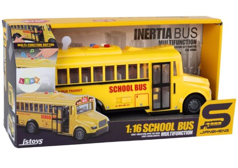 Autobus Szkolny 1:16 Napęd Frykcyjny Otwierane Drzwi Światła Dźwięki Żółty Autobus Szkolny 1:16 Napęd Frykcyjny Otwierane Drzwi Światła Dźwięki Żółty