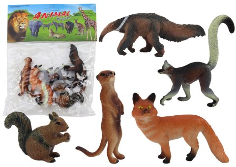 Figurki Zwierząt 5 Sztuk Wiewiórka Surykatka Mrówkojad Lis Lemur Figurki Zwierząt 5 Sztuk Wiewiórka Surykatka Mrówkojad Lis Lemur