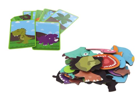 Książka Magnetyczna Puzzle Układanka Dinozaury Karty Łamigłówka 64 ele. Książka Magnetyczna Puzzle Układanka Dinozaury Karty Łamigłówka 64 ele.