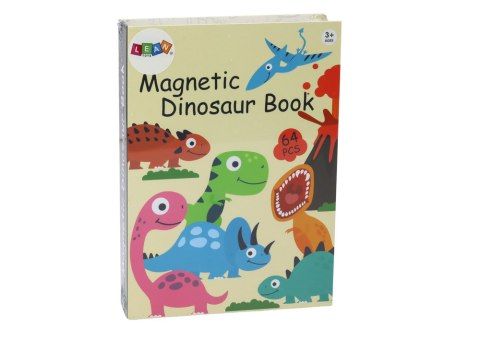 Książka Magnetyczna Puzzle Układanka Dinozaury Karty Łamigłówka 64 ele. Książka Magnetyczna Puzzle Układanka Dinozaury Karty Łamigłówka 64 ele.