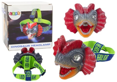 Latarka Czołówka Dinozaur Regulowana Opaska 3 Diody Led Latarka Czołówka Dinozaur Regulowana Opaska 3 Diody Led