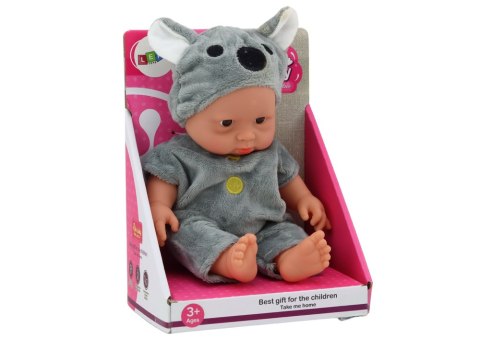 Mała Lalka Bobas Siwe Ubranko Czapeczka Koala Mała Lalka Bobas Siwe Ubranko Czapeczka Koala