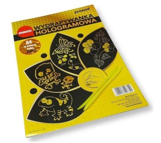 Wydrapywanka hologramowa A4 złota