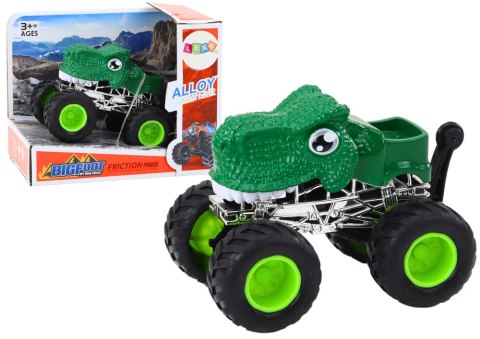 Autko Terenowe Dinozaur Duże Koła Gumowe Zielony Autko Terenowe Dinozaur Duże Koła Gumowe Zielony