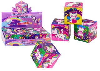 Magiczna Kostka Układanka Edukacyjna Jednorożce Puzzle Gra Logiczna