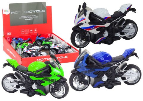 Motocykl Sportowy z Napędem Frykcyjnym 3 Kolory Biały Zielony Niebieski Motocykl Sportowy z Napędem Frykcyjnym 3 Kolory Biały Zielony Niebieski