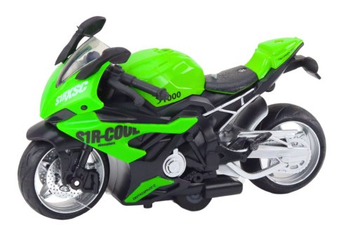 Motocykl Sportowy z Napędem Frykcyjnym 3 Kolory Biały Zielony Niebieski Motocykl Sportowy z Napędem Frykcyjnym 3 Kolory Biały Zielony Niebieski