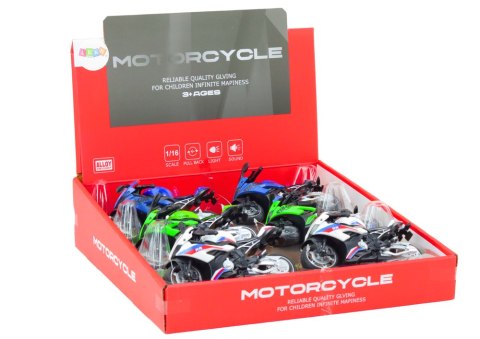 Motocykl Sportowy z Napędem Frykcyjnym 3 Kolory Biały Zielony Niebieski Motocykl Sportowy z Napędem Frykcyjnym 3 Kolory Biały Zielony Niebieski