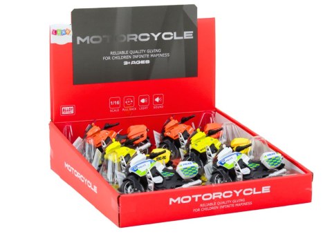 Motocykl Sportowy z Napędem Frykcyjnym 3 Wzory Żółty Pomarańczowy Biały Motocykl Sportowy z Napędem Frykcyjnym 3 Wzory Żółty Pomarańczowy Biały