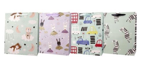 Torba prezentowa 18x23 auta, zebry mix Torba prezentowa 18x23 auta, zebry mix
