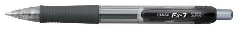Długopis automat. żelowy FX7 0,7mm czarny (12szt)
