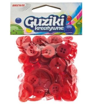 Guziki kreatywne czerwone 40g