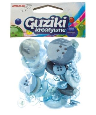 Guziki kreatywne niebieskie 40g