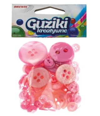 Guziki kreatywne różowe 40g