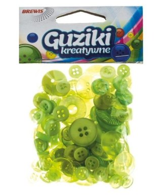 Guziki kreatywne zielone 40g