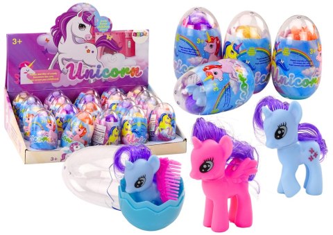 Figurka Jednorożec W Jajku Kolorowy Do Czesania Grzebień Magiczne Jajko Mix Figurka Jednorożec W Jajku Kolorowy Do Czesania Grzebień Magiczne Jajko Mix