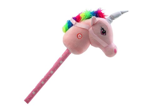 Pluszowa Głowa Jednorożca Na Kiju Hobby Horse Jednorożec Różowy Dźwięki Pluszowa Głowa Jednorożca Na Kiju Hobby Horse Jednorożec Różowy Dźwięki