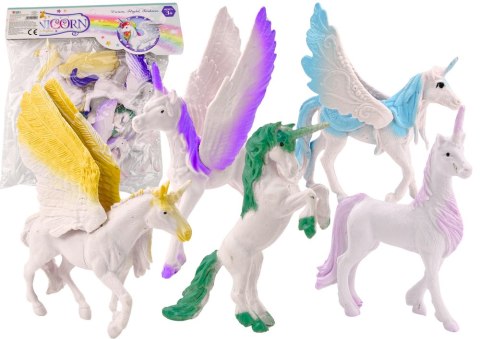 Zestaw Figurek Jednorożec Pegaz Biały Skrzydła Magiczne 6 ele. Zestaw Figurek Jednorożec Pegaz Biały Skrzydła Magiczne 6 ele.