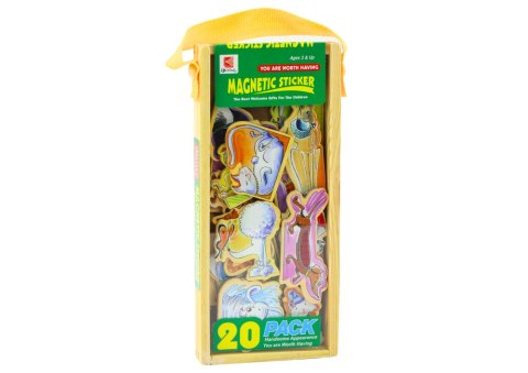 Zestaw Magnesy Drewniane Zwierzęta Kolorowe 20 Sztuk Zestaw Magnesy Drewniane Zwierzęta Kolorowe 20 Sztuk