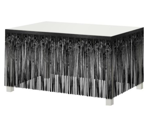 Dekoracja na brzeg stołu czarna 80x300cm Dekoracja na brzeg stołu czarna 80x300cm