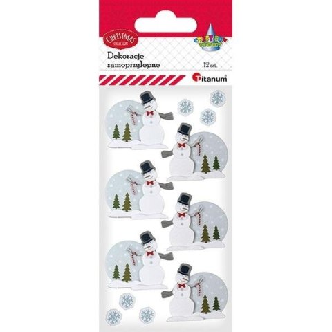 Dekoracje samoprzylepne papierowo-foliowe 3D 12szt Dekoracje samoprzylepne papierowo-foliowe 3D 12szt