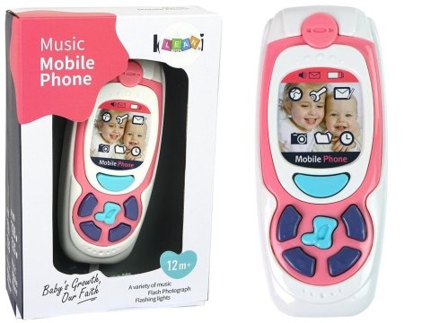 Edukacyjny telefon komórkowy różowy z dżwiękiem Edukacyjny telefon komórkowy różowy z dżwiękiem