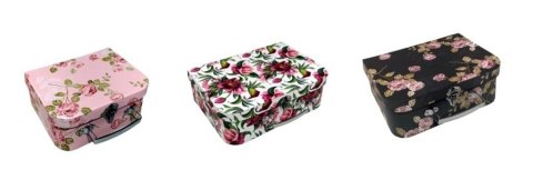 Walizka kuferek z rączką zamek 30,2x21,9x9,5cm MIX Walizka kuferek z rączką zamek 30,2x21,9x9,5cm MIX