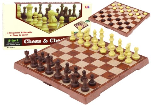 Gra Strategiczna Szachy Warcaby 2w1 Plansza Gra Strategiczna Szachy Warcaby 2w1 Plansza