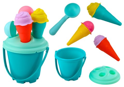 Zestaw Do Piasku Lody Wiaderko Łopatka Niebieskie 6 ele. Zestaw Do Piasku Lody Wiaderko Łopatka Niebieskie 6 ele.