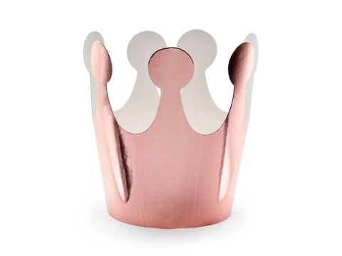 Party korona różowe złoto 6cm 6szt Party korona różowe złoto 6cm 6szt