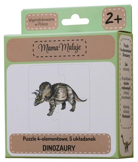 Puzzle 4-elementowe Dinozaury Puzzle 4-elementowe Dinozaury
