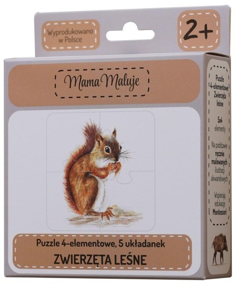 Puzzle 4-elementowe Zwierzęta leśne Puzzle 4-elementowe Zwierzęta leśne