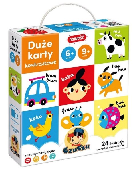 CzuCzu Duże karty kontrastowe 6-9m+ CzuCzu Duże karty kontrastowe 6-9m+