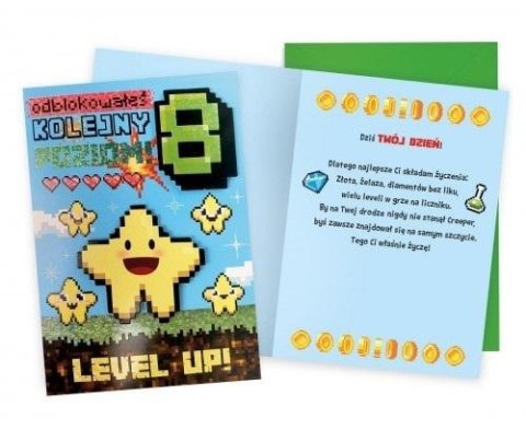 Karnet Urodziny 8 level up Karnet Urodziny 8 level up