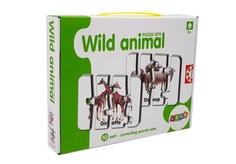 Puzzle edukacyjne dzikie zwierzęta 10el Puzzle edukacyjne dzikie zwierzęta 10el