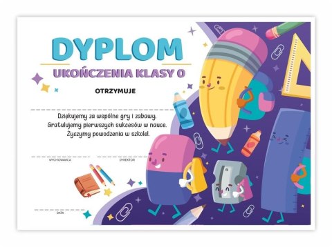 Dyplom A4 ukończenia zerówki Przybory 20szt Dyplom A4 ukończenia zerówki Przybory 20szt