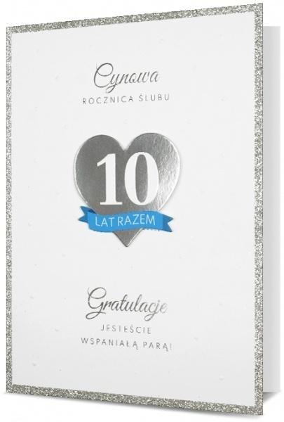 Karnet B6 Rocznica ślubu Cynowa HM200-2525 Karnet B6 Rocznica ślubu Cynowa HM200-2525