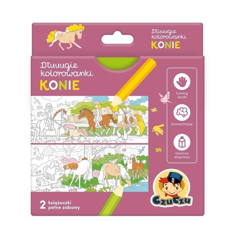 Dłuuugie kolorowanki Konie