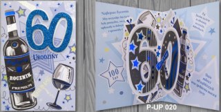 Karnet Przestrzenny B6 Urodziny 60 mężczyzna