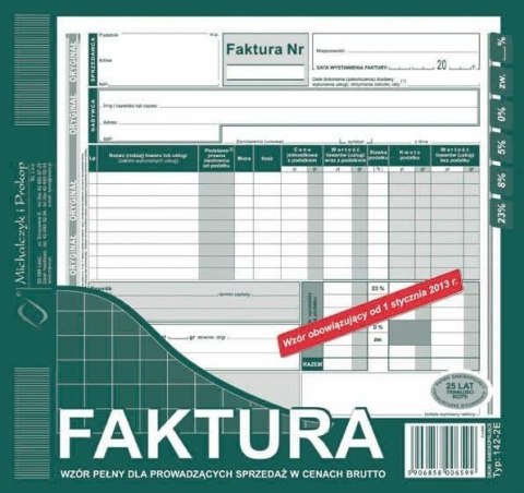 Faktura 142-2E Faktura 142-2E