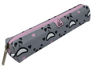 Piórnik mini prostokąt Pandy grey