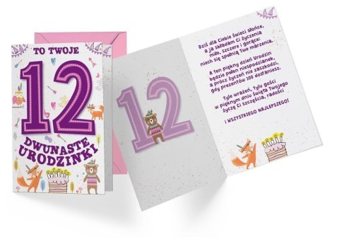 Karnet B6 PR-313 Urodziny 12 Karnet B6 PR-313 Urodziny 12