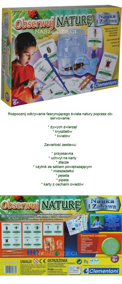 CLEMENTONI 60666 ZESTAW DYDAKT. NATURA JUNIOR CLEMENTONI 60666 ZESTAW DYDAKT. NATURA JUNIOR